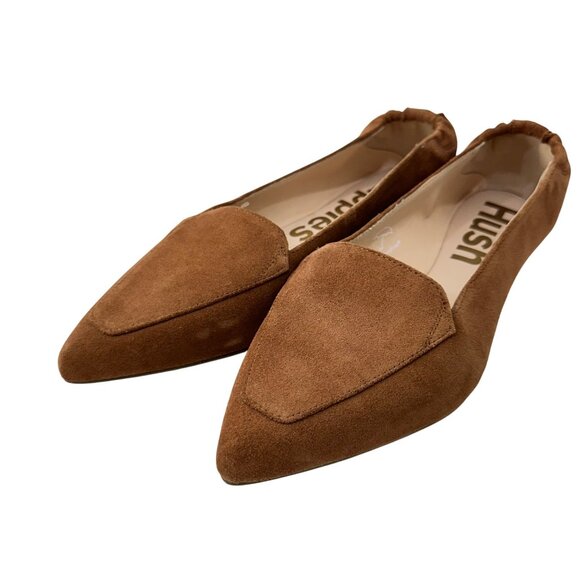 Hush Puppies Womens Brown Suede Slip On Pointed Toe Flats Shoes Size 9.5M NEW - Picture 2 of 16